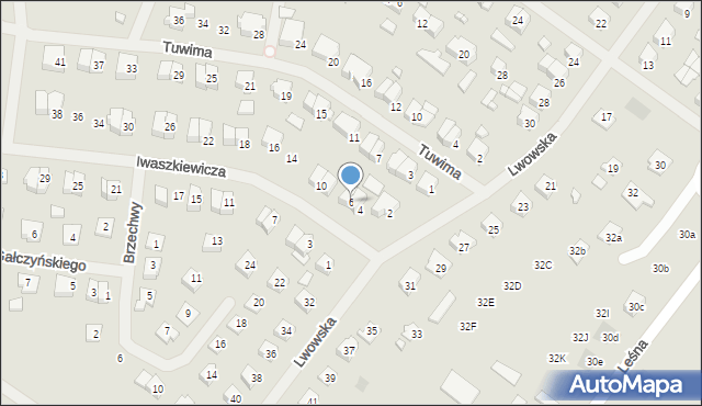 Szczytno, Iwaszkiewicza Jarosława, 6, mapa Szczytno