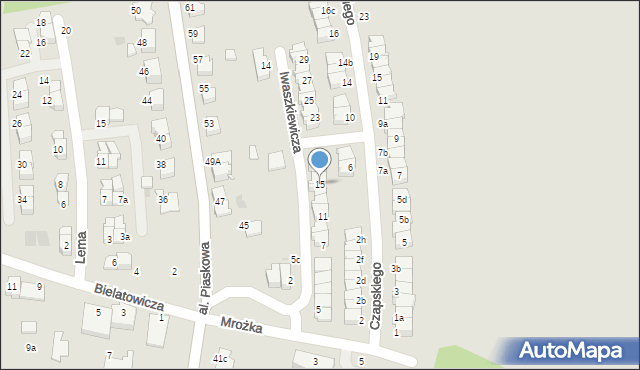 Tarnów, Iwaszkiewicza Jarosława, 15, mapa Tarnów