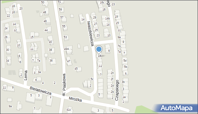 Tarnów, Iwaszkiewicza Jarosława, 17, mapa Tarnów