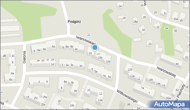 Toruń, Iwanowskiej Wilhelminy, 10a, mapa Torunia