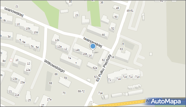 Toruń, Iwanowskiej Wilhelminy, 16, mapa Torunia