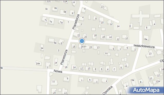 Turawa, Iwaszkiewicza, 17, mapa Turawa