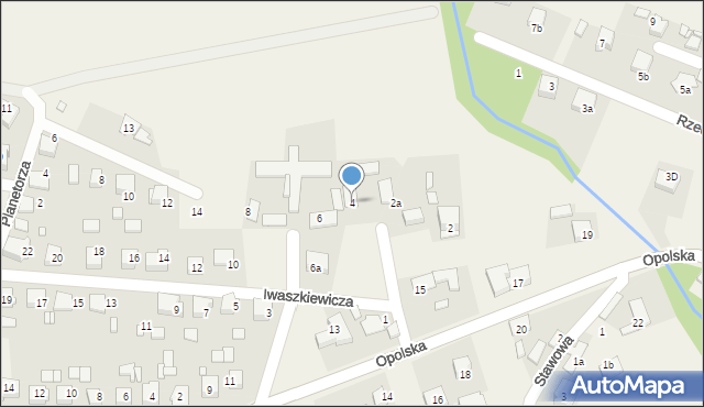 Turawa, Iwaszkiewicza, 4, mapa Turawa