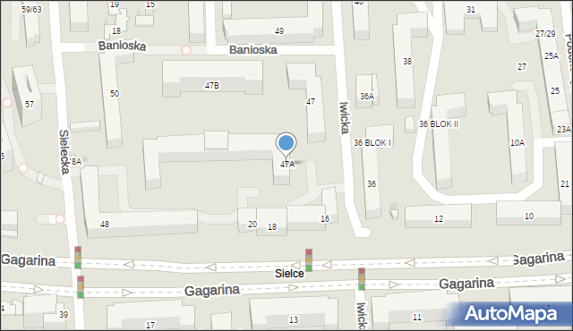 Warszawa, Iwicka, 47A, mapa Warszawy