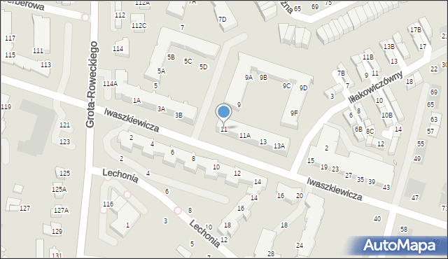 Wrocław, Iwaszkiewicza Jarosława, 11, mapa Wrocławia