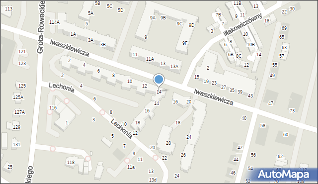 Wrocław, Iwaszkiewicza Jarosława, 14, mapa Wrocławia
