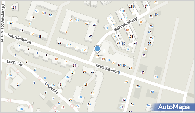 Wrocław, Iwaszkiewicza Jarosława, 15, mapa Wrocławia