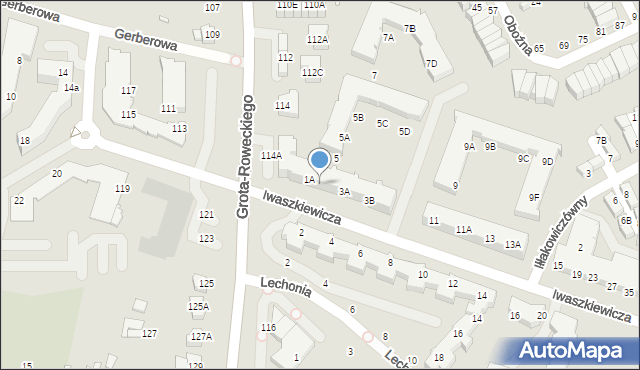 Wrocław, Iwaszkiewicza Jarosława, 3, mapa Wrocławia