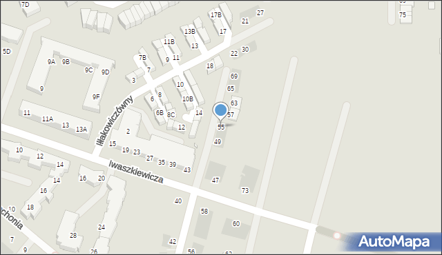 Wrocław, Iwaszkiewicza Jarosława, 55, mapa Wrocławia