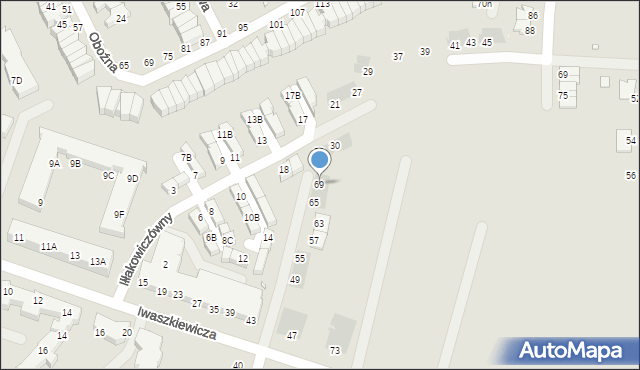 Wrocław, Iwaszkiewicza Jarosława, 69, mapa Wrocławia