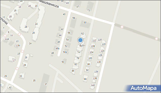 Wrocław, Iwaszkiewicza Jarosława, 70, mapa Wrocławia