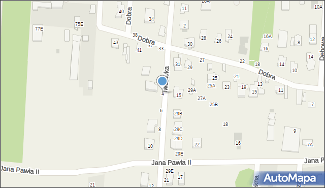 Zakręt, Iwaniuka, ks., 4, mapa Zakręt