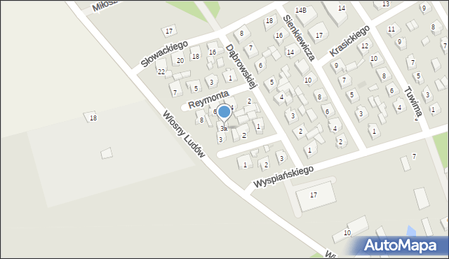 Żerków, Iwaszkiewicza Jarosława, 3a, mapa Żerków