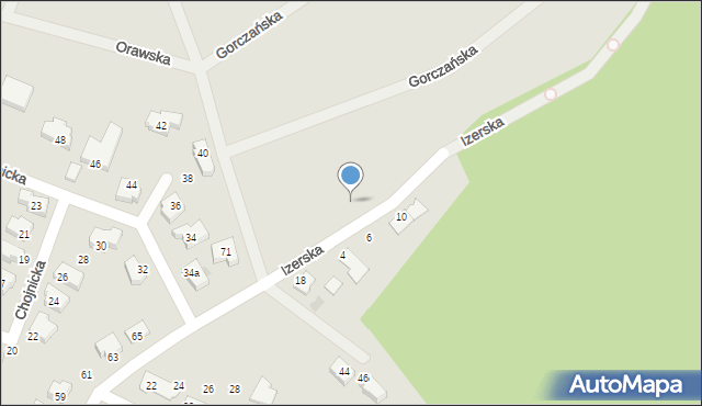 Gdynia, Izerska, 1, mapa Gdyni