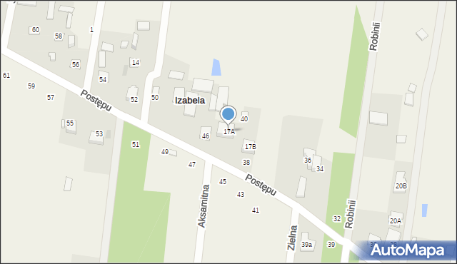 Izabela, Izabela, 17A, mapa Izabela