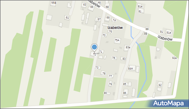 Izabelów, Izabelów, 72, mapa Izabelów