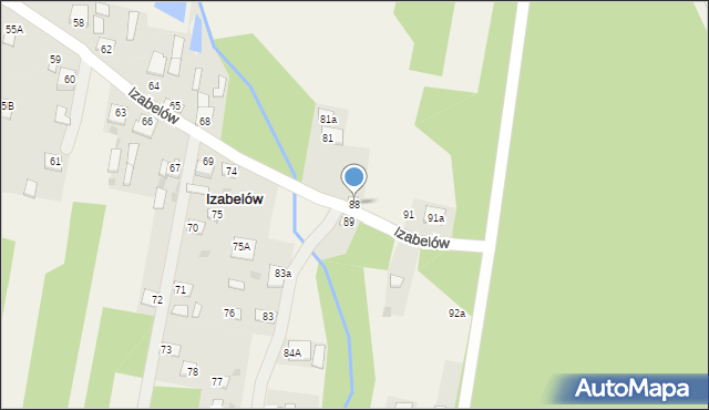 Izabelów, Izabelów, 88, mapa Izabelów