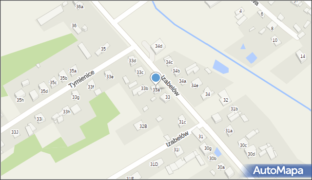 Izabelów, Izabelów, 33a, mapa Izabelów