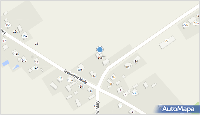 Izabelów Mały, Izabelów Mały, 10c, mapa Izabelów Mały