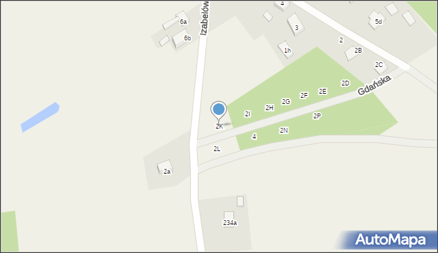 Izabelów Mały, Izabelów Mały, 2K, mapa Izabelów Mały