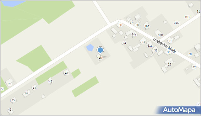 Izabelów Mały, Izabelów Mały, 40, mapa Izabelów Mały