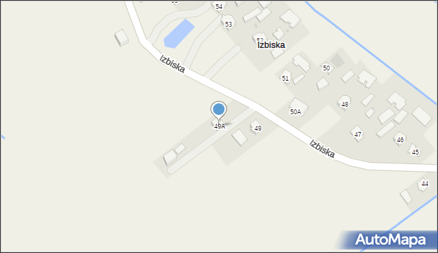 Izbiska, Izbiska, 49A, mapa Izbiska