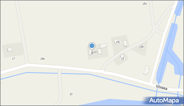 Izbiska, Izbiska, 16, mapa Izbiska