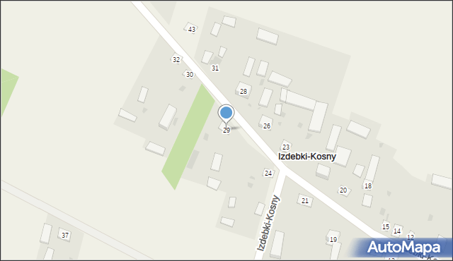 Izdebki-Kosny, Izdebki-Kosny, 29, mapa Izdebki-Kosny