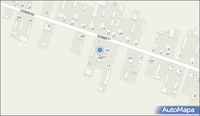 Izdebno, Izdebno, 16A, mapa Izdebno