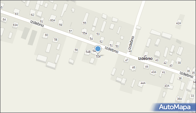 Izdebno, Izdebno, 52a, mapa Izdebno