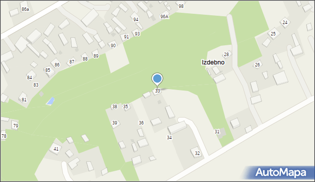 Izdebno, Izdebno, 33, mapa Izdebno