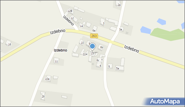 Izdebno, Izdebno, 13, mapa Izdebno