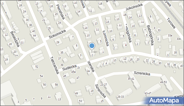 Kalisz, Izerska, 4, mapa Kalisza