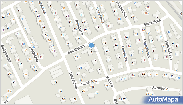 Kalisz, Izerska, 7, mapa Kalisza