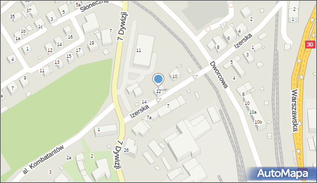 Lubań, Izerska, 12, mapa Lubań