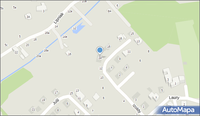 Lublin, Izoldy, 14, mapa Lublina