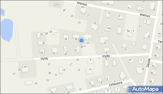 Mierzyn, Izydy, 12, mapa Mierzyn