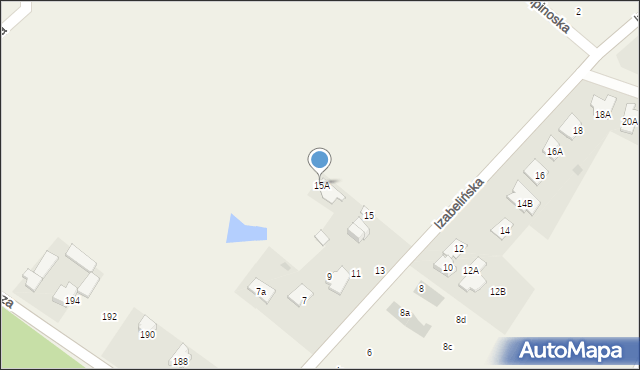 Stare Babice, Izabelińska, 15A, mapa Stare Babice