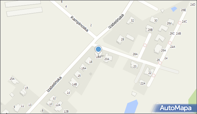 Stare Babice, Izabelińska, 18A, mapa Stare Babice