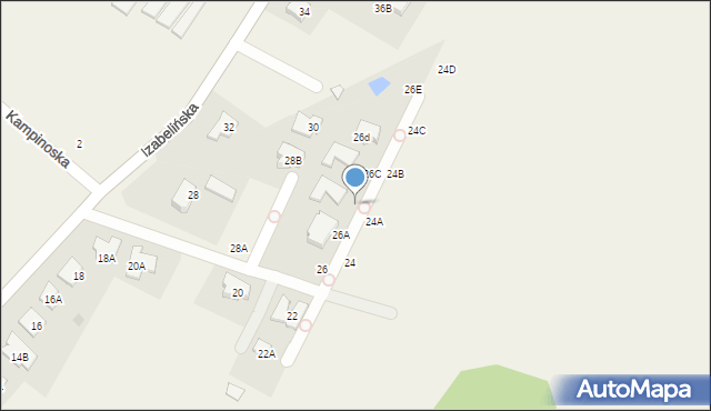 Stare Babice, Izabelińska, 26B, mapa Stare Babice