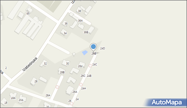 Stare Babice, Izabelińska, 26E, mapa Stare Babice