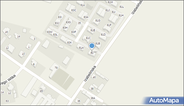 Stare Babice, Izabelińska, 81, mapa Stare Babice