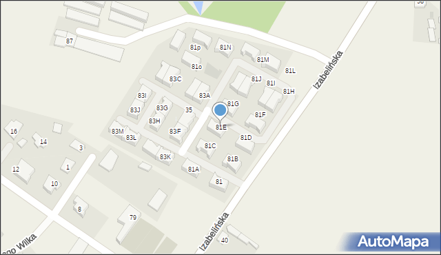 Stare Babice, Izabelińska, 81E, mapa Stare Babice