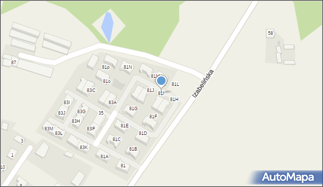 Stare Babice, Izabelińska, 81I, mapa Stare Babice