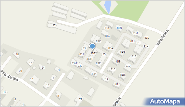 Stare Babice, Izabelińska, 83G, mapa Stare Babice