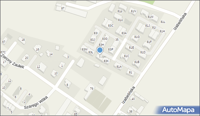 Stare Babice, Izabelińska, 83L, mapa Stare Babice