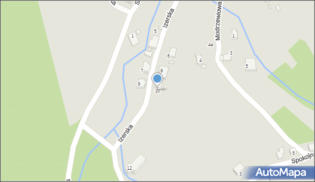 Świeradów-Zdrój, Izerska, 10, mapa Świeradów-Zdrój