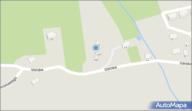 Szklarska Poręba, Izerska, 14b, mapa Szklarska Poręba