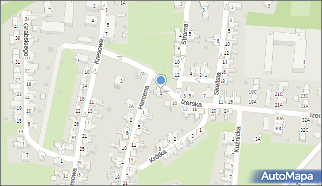 Wałbrzych, Izerska, 4, mapa Wałbrzycha