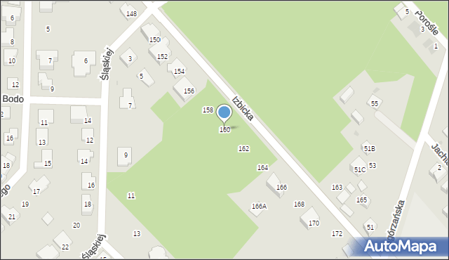 Warszawa, Izbicka, 160, mapa Warszawy